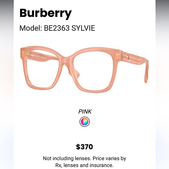 Burberry SYLVIE frames - Picture 1 of 6
